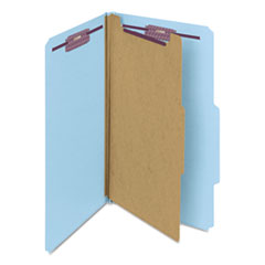 Smead™ Four-Section Colored Pressboard Top Tab Classification Folders with SafeSHIELD® Coated Fasteners