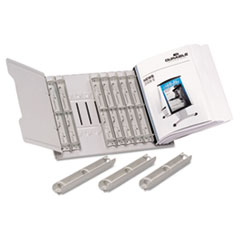 Durable® Desk-Mounted Catalog Rack, 12 1-inch Rings, Gray