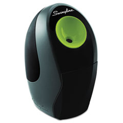 Swingline® Compact Electric Pencil Sharpener, AC/Battery-Powered, 3.25 x 4.4 x 5.5, Graphite/Green