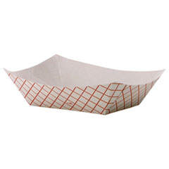 Dixie® Kant Leek Polycoated Paper Food Tray, 1 lb Capacity, 6.25 x 4.7 x 1.6, Red Plaid, 1,000/Carton