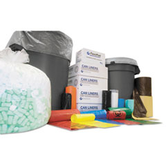 Inteplast Group High-Density Commercial Can Liners, 60 gal, 16 mic, 38" x 60", Clear, 25 Bags/Roll, 8 Interleaved Rolls/Carton