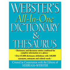 Merriam Webster® All-In-One Dictionary/Thesaurus, Hardcover, 768 Pages