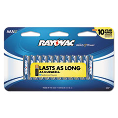 Rayovac® High Energy Premium Alkaline Battery, AAA, 12/Pack