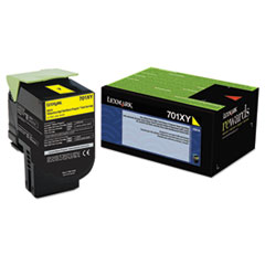Lexmark™ 70C1XY0 (LEX-701XY) Extra High-Yield Toner, 4000 Page-Yield, Yellow