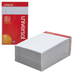 Universal® Colored Perforated Note Pads, Narrow Rule, 5 x 8, Orchid, 50 Sheet, Dozen