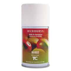 Rubbermaid® Commercial Microburst 9000 Air Freshener Refill, Mango, 5.3 oz, Aerosol, 4/Carton