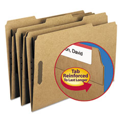 Smead® Top Tab Fastener Folders, 1/3-Cut Tabs: Assorted, 2 Fasteners, Legal Size, 11-pt Kraft Exterior, 50/Box