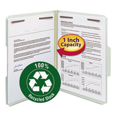 Smead™ 100% Recycled Pressboard Fastener Folders