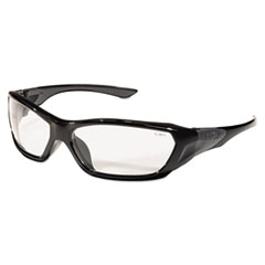 MCR™ Safety ForceFlex Safety Glasses, Black Frame, Clear Lens