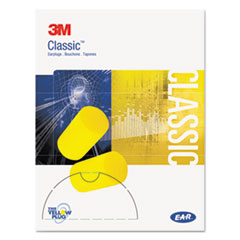 3M™ E-A-R Classic Small Earplugs in Pillow Paks, PVC Foam, Yellow, 200 Pairs