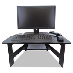 Victor® High Rise Stand-Up Desk Converter, 28 x 23 x 12-14 1/2, Black