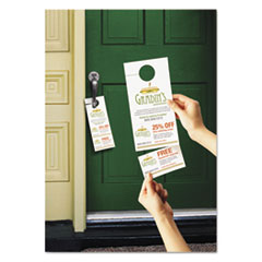 Avery® Door Hanger w/Tear-Away Cards, 4 1/4 x 11, Matte White, 10/Sheet, 40 Sheets/Pack