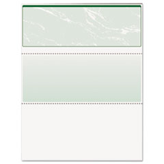 DocuGard™ Standard Security Check, Green Marble Top, 11 Features, 8 1/2 x 11, 500/RM
