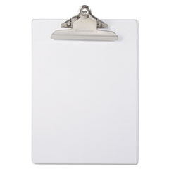 Saunders Recycled Plastic Clipboard with Ruler Edge, 1" Clip Capacity, Holds 8.5 x 11 Sheets, Clear