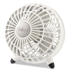 Honeywell Chillout USB/AC Adapter Personal Fan, White, 6"Diameter, 1 Speed