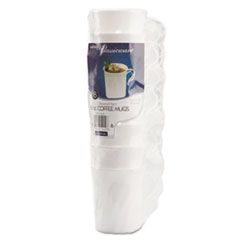 WNA Classicware Plastic Coffee Mugs, 8 oz, White, 8/Pack