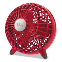 Honeywell Chillout USB/AC Adapter Personal Fan, Red, 6" Diameter, 1 Speed