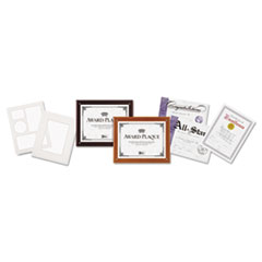 DAX® Plaque-In-An-Instant Kit with Certs and Mats, Wood/Acrylic Up to 8.5 x 11, Mahogany