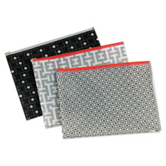 Pendaflex® Fashion Poly Zip Envelope, Zipper Closure, 8.5 x 11, Assorted Colors, 3/Pack