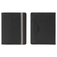Griffin Passport Folio Case for E-Readers, L/XL, Nylon/Microsuede, Black/Silver