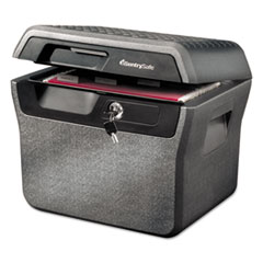 Sentry® Safe Waterproof Fire-Resistant File, 0.66 cu ft,16.63w x 13.88d x 14.13h, Charcoal Gray
