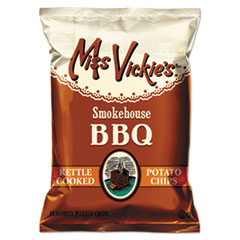 Miss Vickie's® Kettle Cooked Smokehouse BBQ Potato Chips, 1.38 oz Bag, 64/Carton
