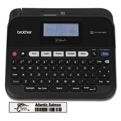 Brother P-Touch® PT-D450 Versatile PC-Connectable Label Maker, 20 mm/s Print Speed, 7.5 x 7 x 2.78