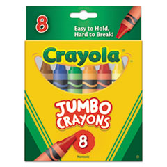 Crayola® Jumbo Crayons, Assorted Colors, 8/Box