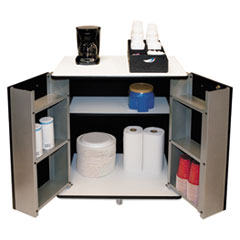 Vertiflex® Refreshment Stand, Two-Shelf, 29 1/2w x 21d x 33h, Black/White