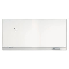 Iceberg Polarity Magnetic Dry Erase White Board, 96 x 46, White Surface, Silver Aluminum Frame