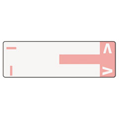 Smead™ AlphaZ Color-Coded First Letter Combo Alpha Labels, I/V, 1.16 x 3.63, Pink/White, 5/Sheet, 20 Sheets/Pack