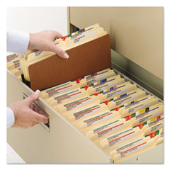 Smead™ File Backs with 2 Capacity Prong Fasteners, 1 Divider, 1 Fastener,  Letter Size, Manila, 100/Box