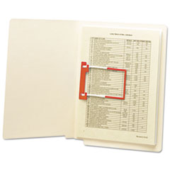 Smead® U-Clip Bonded File Fasteners, 2" Capacity, Orange and White, 100/Box