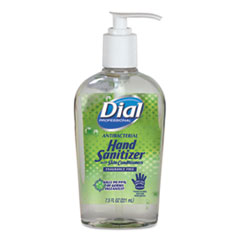 Dial® Professional Antibacterial with Moisturizers Gel Hand Sanitizer, 7.5 oz Pump Bottle, Fragrance-Free, 12/Carton