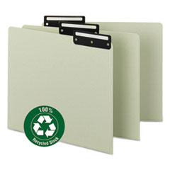 Smead™ Recycled Blank Top Tab File Guides, 1/3-Cut Top Tab, Blank, 8.5 x 11, Green, 50/Box