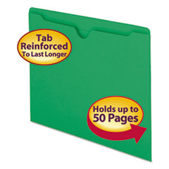 Smead(TM) Colored File Jackets with Reinforced Double-Ply Tab