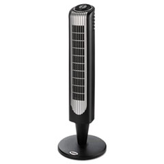 Holmes® Three-Speed Oscillating Tower Fan with Remote Control, Metallic Silver/Black