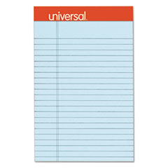 Universal® Fashion Colored Perforated Note Pads, 5 x 8, Legal, Blue, 50 Sheets, 6/Pack