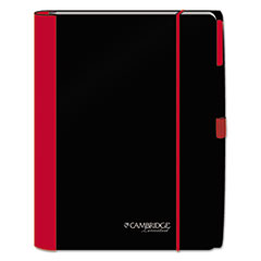 Cambridge® Accents Business Notebook, 11 1/4 x 10, Legal Rule, Red Cover, 100 Sheets