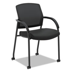 HON® Lota Series Guest Side Chair, 23" x 24.75" x 34.5", Black Seat, Black Back, Black Base
