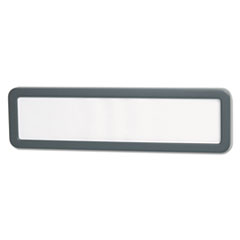 Universal® Recycled Cubicle Nameplate with Rounded Corners, 9 x 2.5, Charcoal