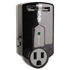 Tripp Lite Travel Surge with 2.1 Amp USB Charging Ports, 3 Outlets/2 USB, 540 Joules, Black