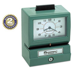 Acroprint® Model 125 Analog Manual Print Time Clock with Month/Date/0-12 Hours/Minutes