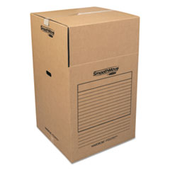 Bankers Box® SmoothMove Wardrobe Boxes, 24l x 24w x 40h, Kraft/Blue, 3/Carton