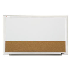 7110015680402, SKILCRAFT Cubicle Combination Boards, 22 x 32, Tan/White Surface, White Aluminum Frame