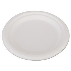 SCT® ChampWare Heavyweight Bagasse Dinnerware, Plate, 6", White, 1,000/Carton