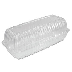 Dart® Showtime Clear Hinged Containers, Hoagie Container, 29.9 oz, 5.1 x 9.9 x 3.5, Clear, Plastic, 100/Bag 2 Bags/Carton