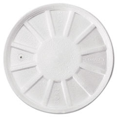Dart® Vented Foam Lids, 8 oz to 60 oz Cups, White, 50/Pack, 10 Packs/Carton