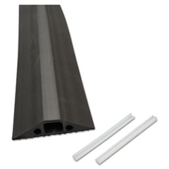 D-Line® Medium-Duty Floor Cable Cover, 2 3/4 x 1/2 x 6 ft, Black