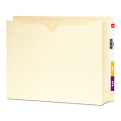 Smead® Heavyweight End Tab File Jacket with 2" Expansion, Straight Tab, Letter Size, Manila, 25/Box